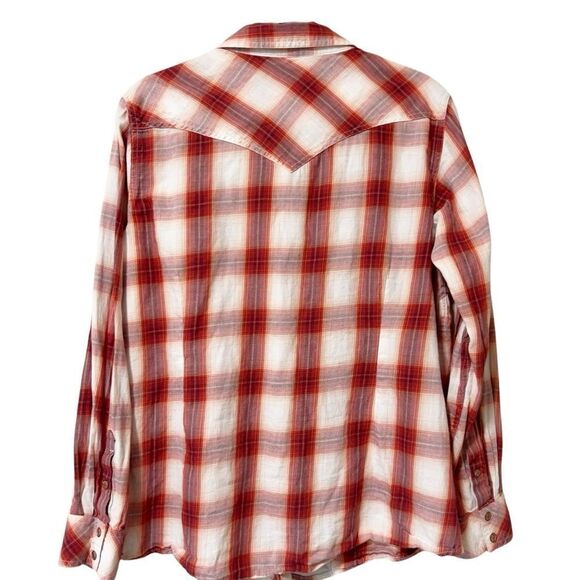 Ariat Womens Tulsa Long Sleeve Snap Red Plaid Country Western Shirt Extra Large - Picture 3 of 10